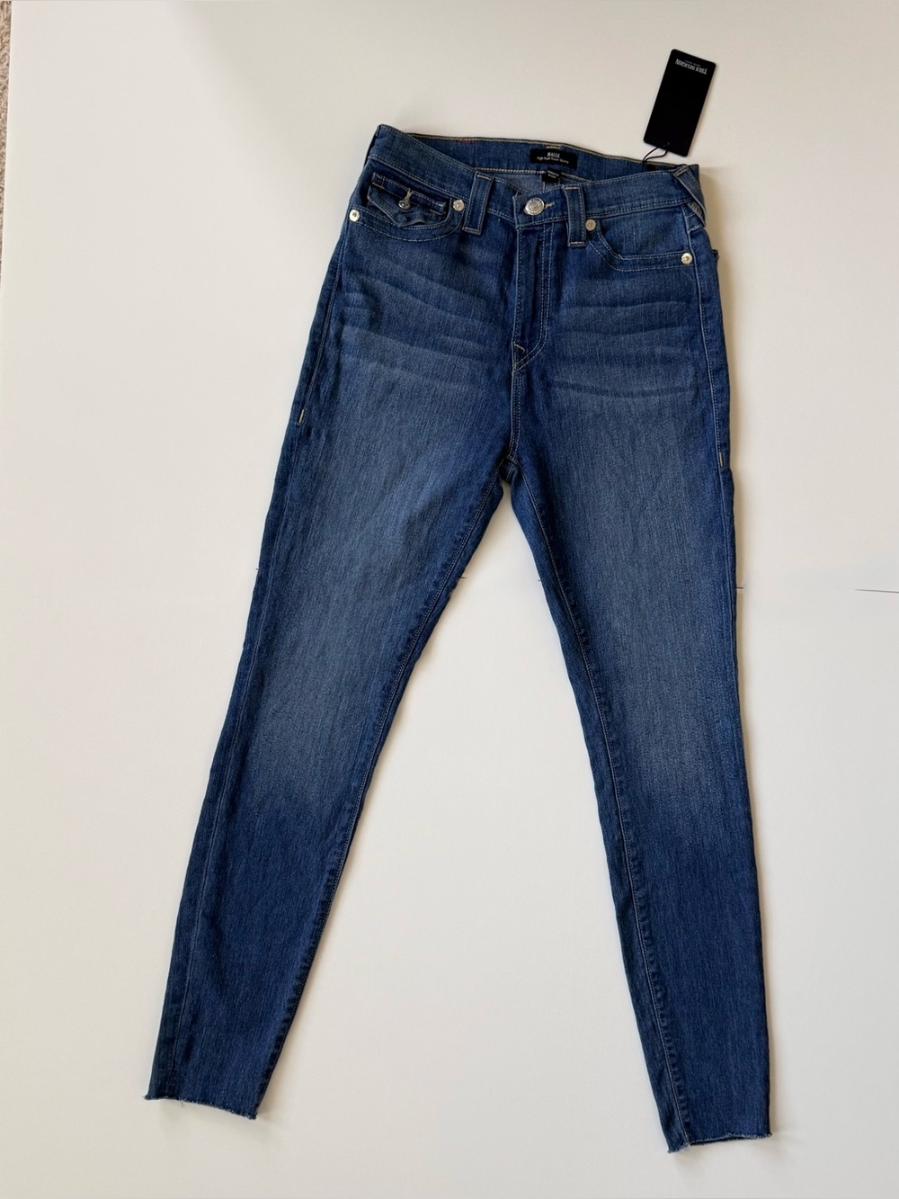 NWT True Religion Dark Wash High-Rise Skinny Jeans - Blue